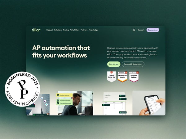 Invise nominated for Publishingpriset 2025 with Rillion’s new website